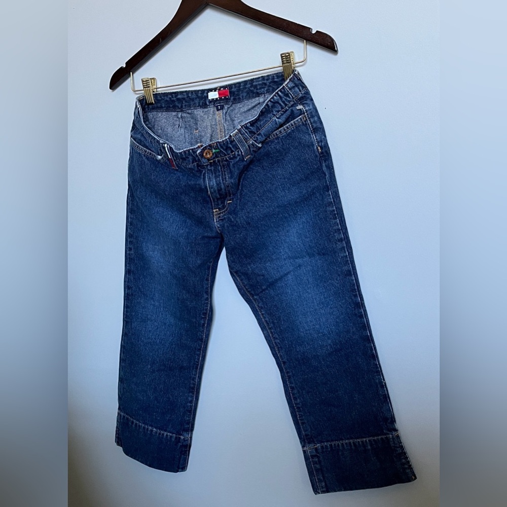 Tommy Hilfiger Vintage Cropped Hollywood Jeans 2001 Size 7 Dark Wash